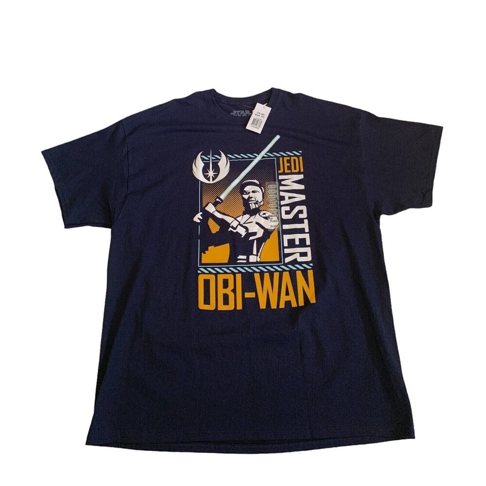 Star Wars The Clone Wars Men's Size 2XL Jedi Master Obi-Wan Kenobi T-Shirt New